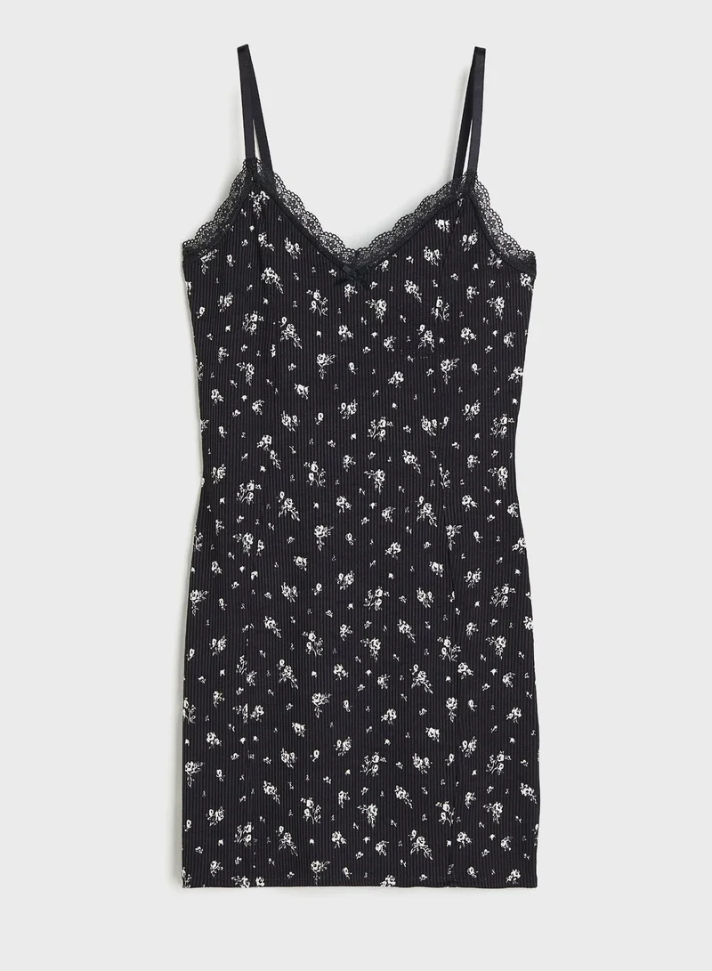 H&M Lace Trimmed Dress