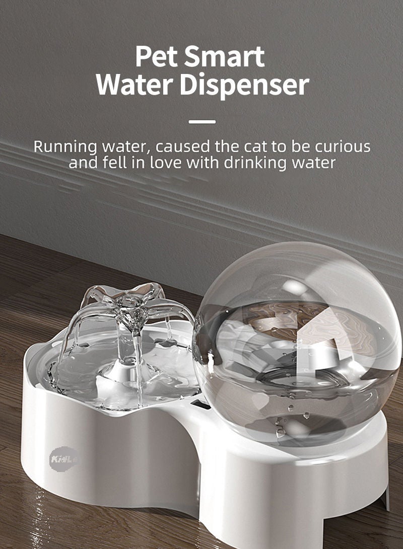 كيدل الحيوانات الأليفة شرب الماء مع جهاز قادر على الحث التلقائي تعميم تصفية آلة الشرب - Image 4