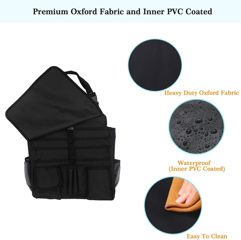 ECWKVN Car Seat Organizer - Front & Back Seat Storage Bag with Adjustable Strap - Image 4