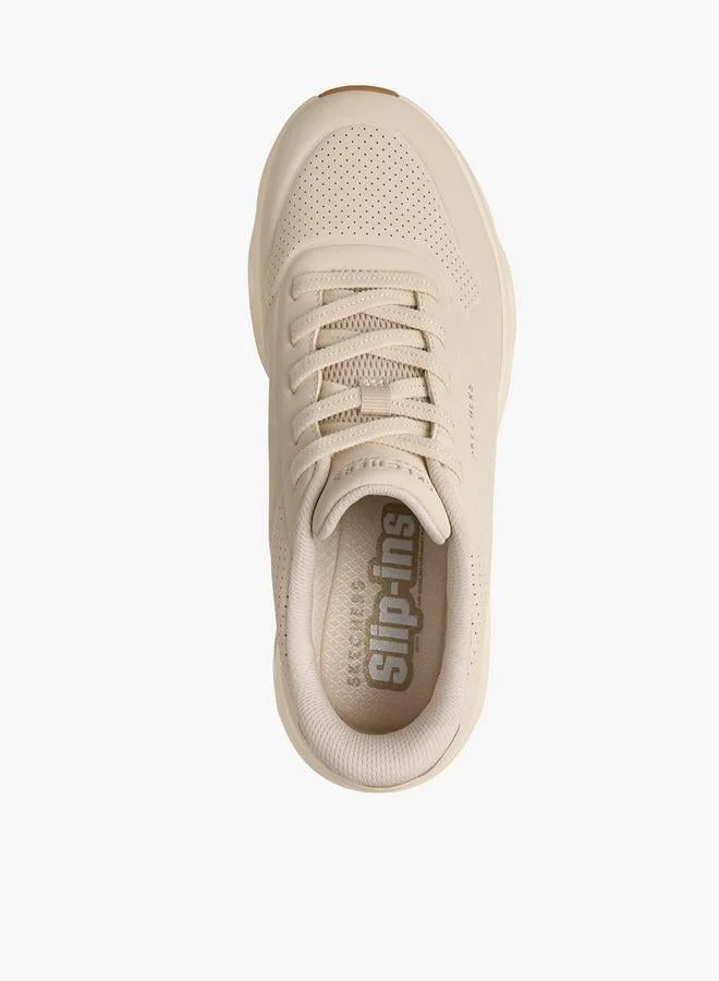 Skechers CREAM Women Uno Glide-Step Slip-On Ankle Sneakers for Women | Best Price UAE