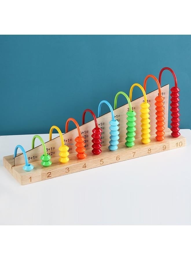 Multi Functional Early Education Learning Abacus Calculation Shelf Toy For Kids，Classic Educational Counting Toy Bead Counter – Early Learning Logic, Quantities, Addition, Subtraction - Image 1