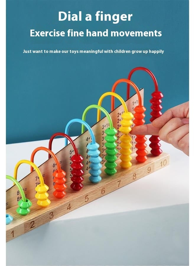 Multi Functional Early Education Learning Abacus Calculation Shelf Toy For Kids，Classic Educational Counting Toy Bead Counter – Early Learning Logic, Quantities, Addition, Subtraction - Image 3