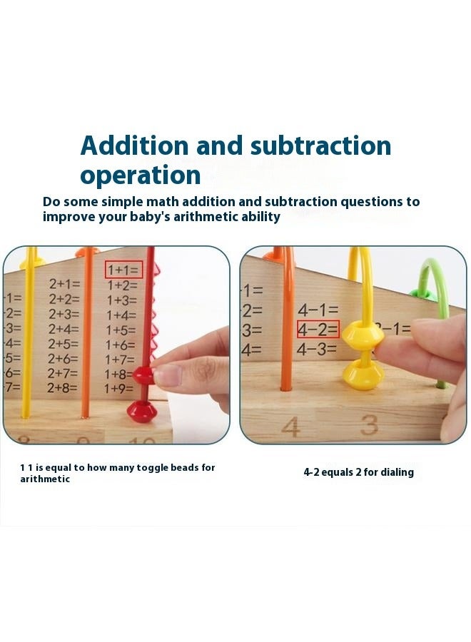 Multi Functional Early Education Learning Abacus Calculation Shelf Toy For Kids，Classic Educational Counting Toy Bead Counter – Early Learning Logic, Quantities, Addition, Subtraction - Image 5