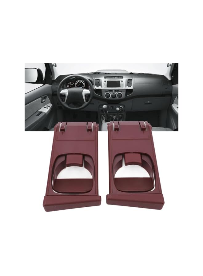 S-TOP Car Cup Holder, Enhance Aesthetics Practical Dash Storage for Hilux 2005-2015 with Phone Compartment for Drivers, Commuters, Road Trips, Office Travelers, Wine Red - Image 2