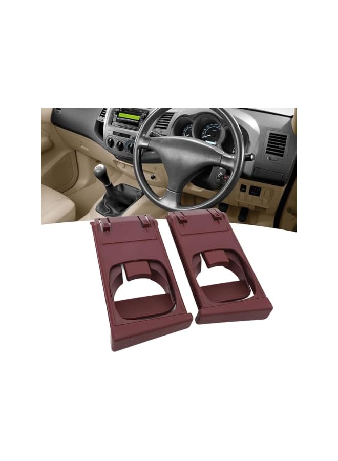 S-TOP Car Cup Holder, Enhance Aesthetics Practical Dash Storage for Hilux 2005-2015 with Phone Compartment for Drivers, Commuters, Road Trips, Office Travelers, Wine Red - Image 3