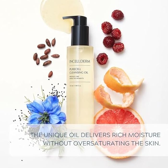 INCELLDERM Riman Incellderm Purecell Cleansing Oil | 4.9 fl oz | Gentle Makeup Remover and Hydrating Cleanser | Suitable for Various Skin Types | Lightweight, Plant-Based Formula - Image 5