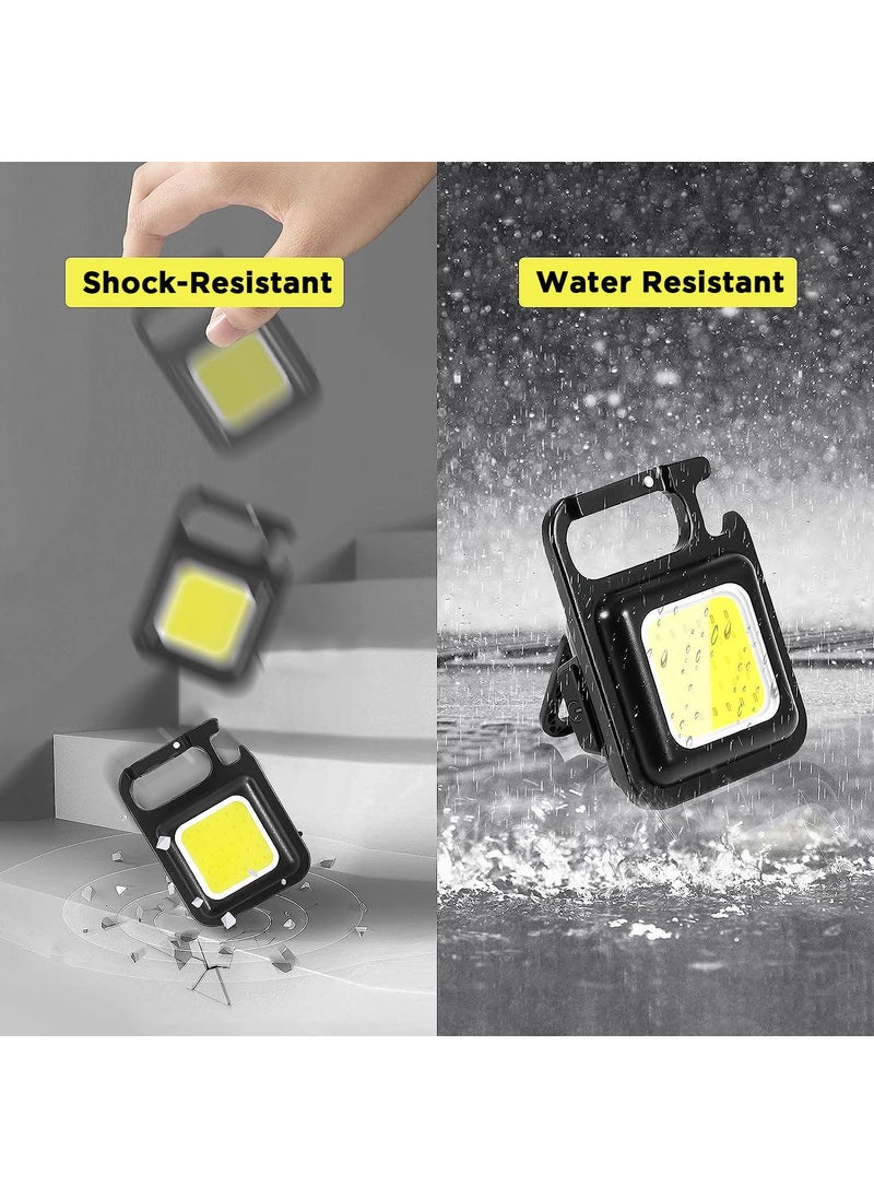 Allextreme Allextreme Keychain Flashlight 4 Light Mode Magnetic Work LED 6W USB Rechargeable Bottle Opener Water Resistant for Camping Nighttime Trekking  - Image 3