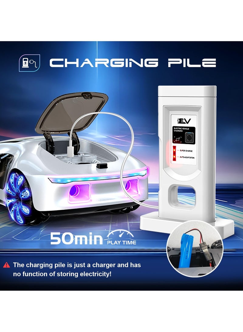 MIXDE Gesture-sensing remote-controlled car, gesture-sensing remote-controlled stunt car, drifting remote-controlled stunt car, remote-controlled toy car, with lights, spray and sound, 2.4GHz children's hobby remote-controlled car toy, 360° rotation, suitable as a birthday gift for boys and girls. - Image 4