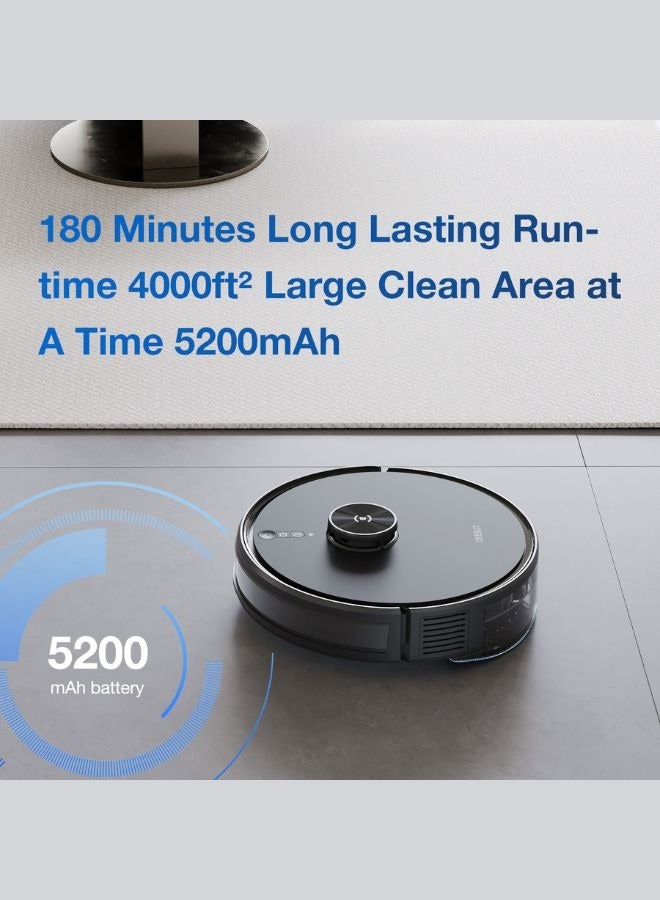 ECOVACS Deebot Y1 PRO 2-in-1 Robot Vacuum Cleaner, 2024 New Launch, 6500 Pa Powerful Suction, 5200 mAh Battery, Covers 3500+ Sq. Ft. in One Charge, Advanced Navigation Technology & True Mapping 35.0 W Y1 Pro-Black Black - Image 4