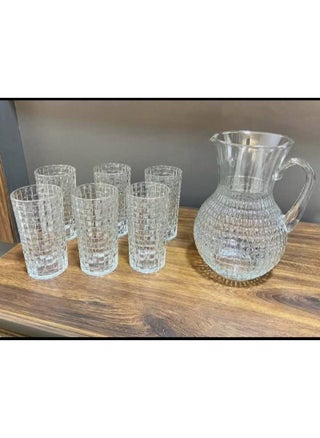 Jug and Cup Set 7 Pieces Jug + 6 Cups - pzsku/ZFC70A5F87C54A36ED7AEZ/45/1746270268/b29b7e3c-83b1-4bed-9d80-7b8e08bb692a