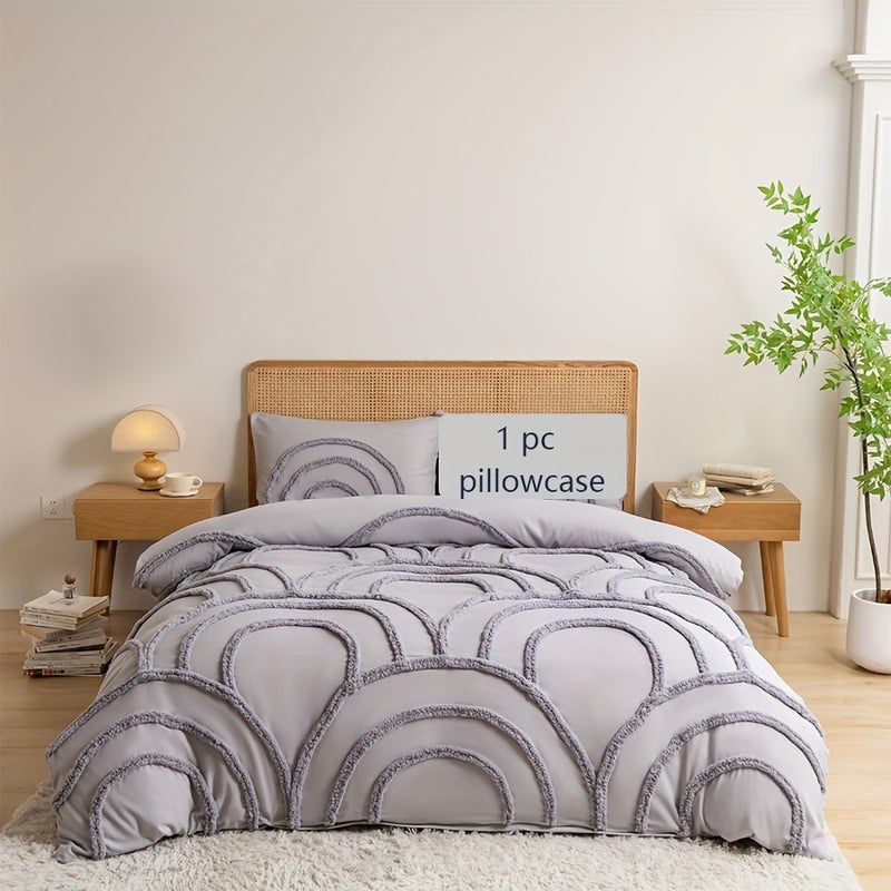2pcs/3pcs Tufted Nordic Bohemian Style Bedding, Modern Minimalist Soft and Comfortable Bedding, Duvet Cover Set with Zipper (Includes 1 Duvet Cover and 1 Pillowcase/2 Pillowcases). Available in Multiple Colors and Sizes, a Suitable Gift for Family - Image 1
