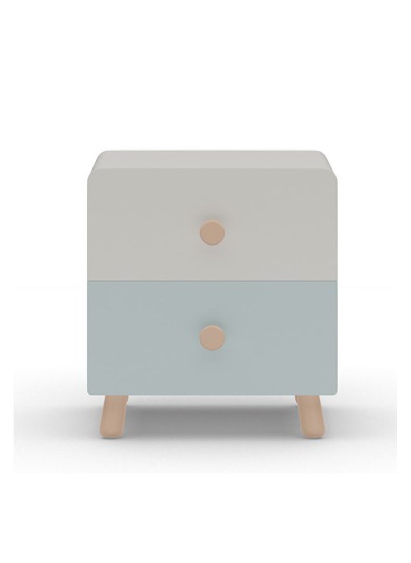 ROYALOAK Royaloak Levante Side Table | Two Drawers | HDF Construction | Elegant Matte Finish | Modern Design | Durable & Long-lasting | Side Table with Storage  - Image 2