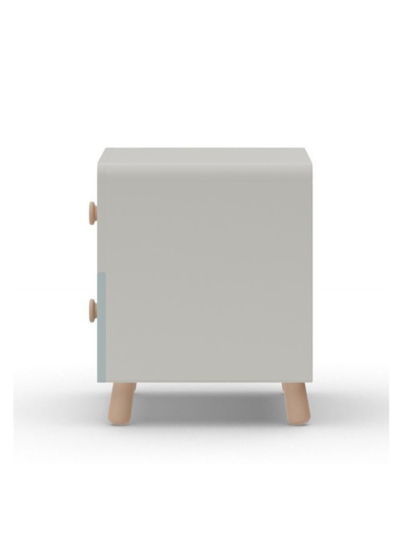 ROYALOAK Royaloak Levante Side Table | Two Drawers | HDF Construction | Elegant Matte Finish | Modern Design | Durable & Long-lasting | Side Table with Storage  - Image 3