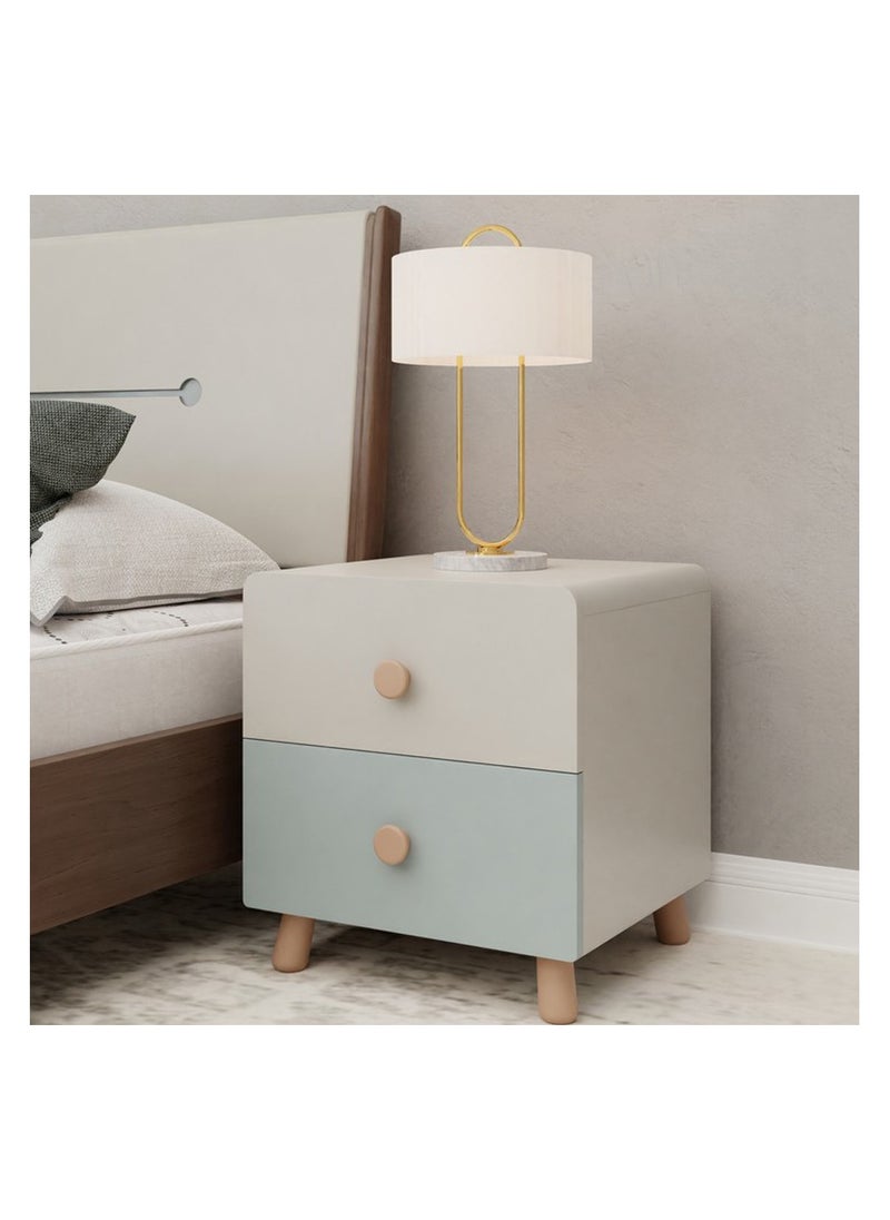 ROYALOAK Royaloak Levante Side Table | Two Drawers | HDF Construction | Elegant Matte Finish | Modern Design | Durable & Long-lasting | Side Table with Storage  - Image 1