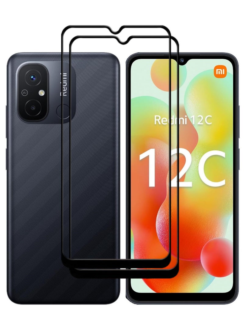 ACLIX 2 Pieces Antistatic ESD Dustproof Premium Quality High Definition Tempered Glass Screen Protector Designed For Xiaomi Redmi 12C - Image 1