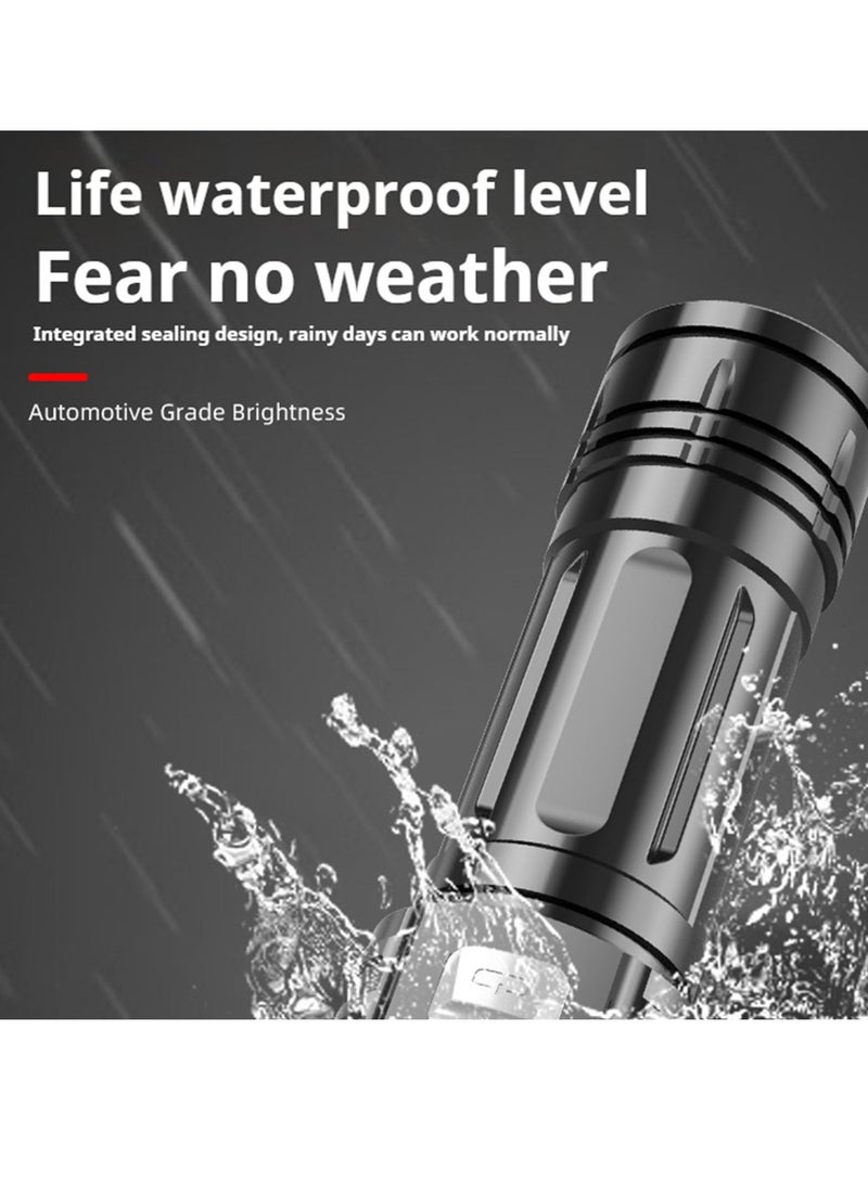 spa luxetique Black Multifunctional LED Flashlight with Digital Display - P50 Upgraded Zoomable Super Bright Light (3 Lighting Modes) | Rechargeable, Water-Resistant, 1000m Beam - Image 4