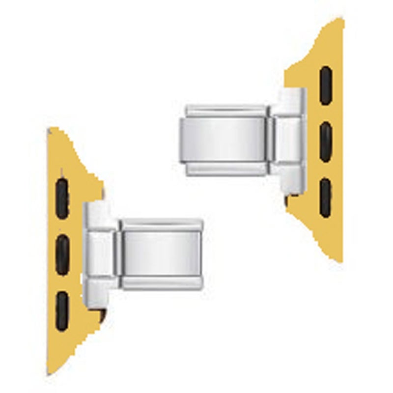 Stainless Steel Multi-Color Watch Band Connector for Apple & Xiaomi Smartwatches - DIY Metal Bracelet Accessories