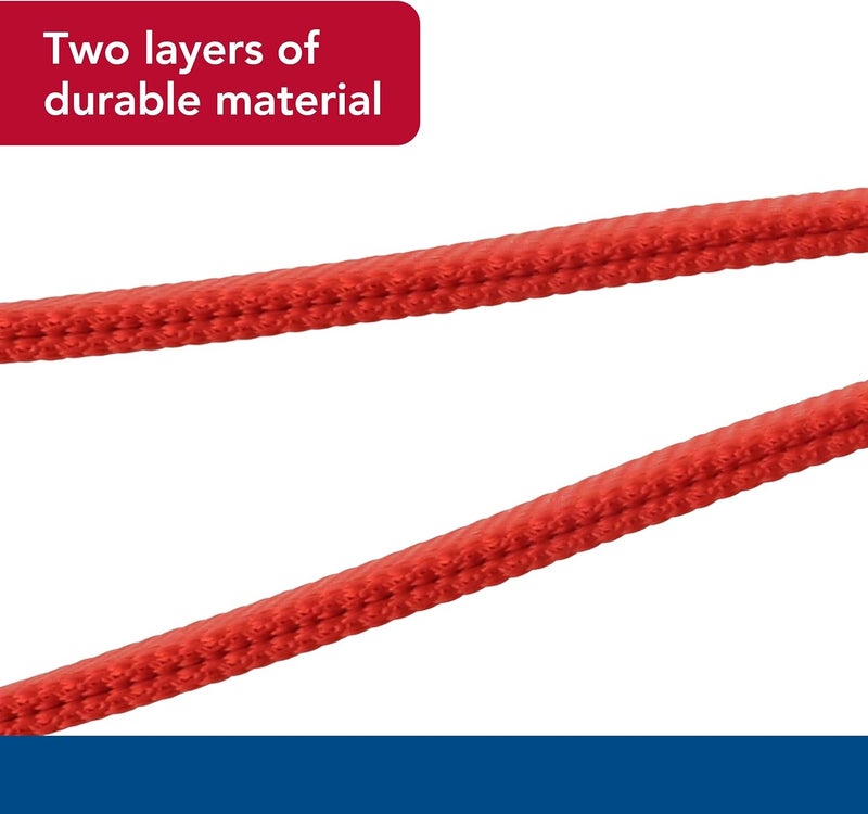 Coastal Nylon Double Layer Dog Collar - 1" Wide, 20" Long, Red - Image 3