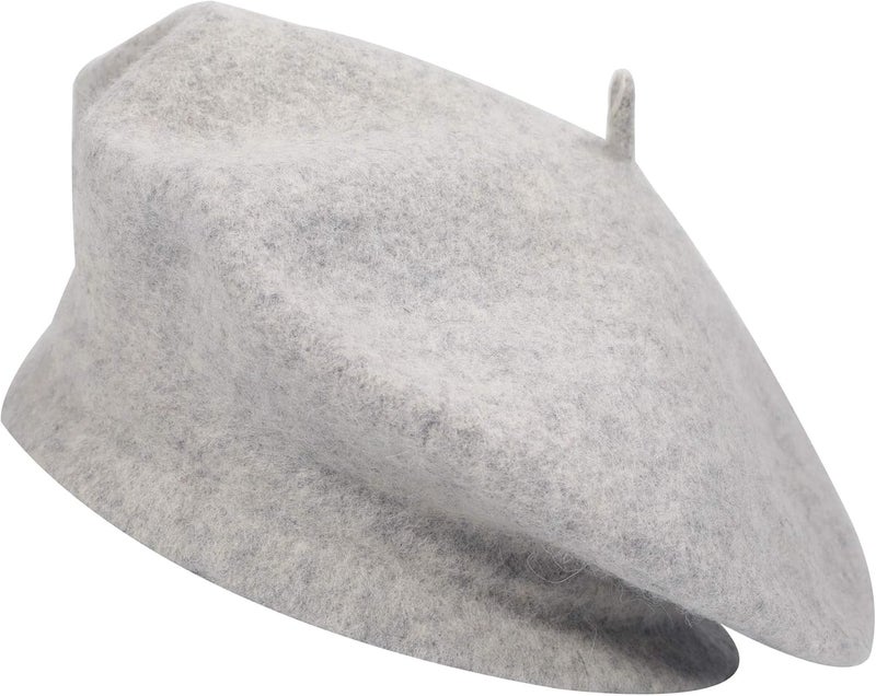ZLYC Wool French Beret Hat Solid Color Beret Cap for Women Girls - Image 1