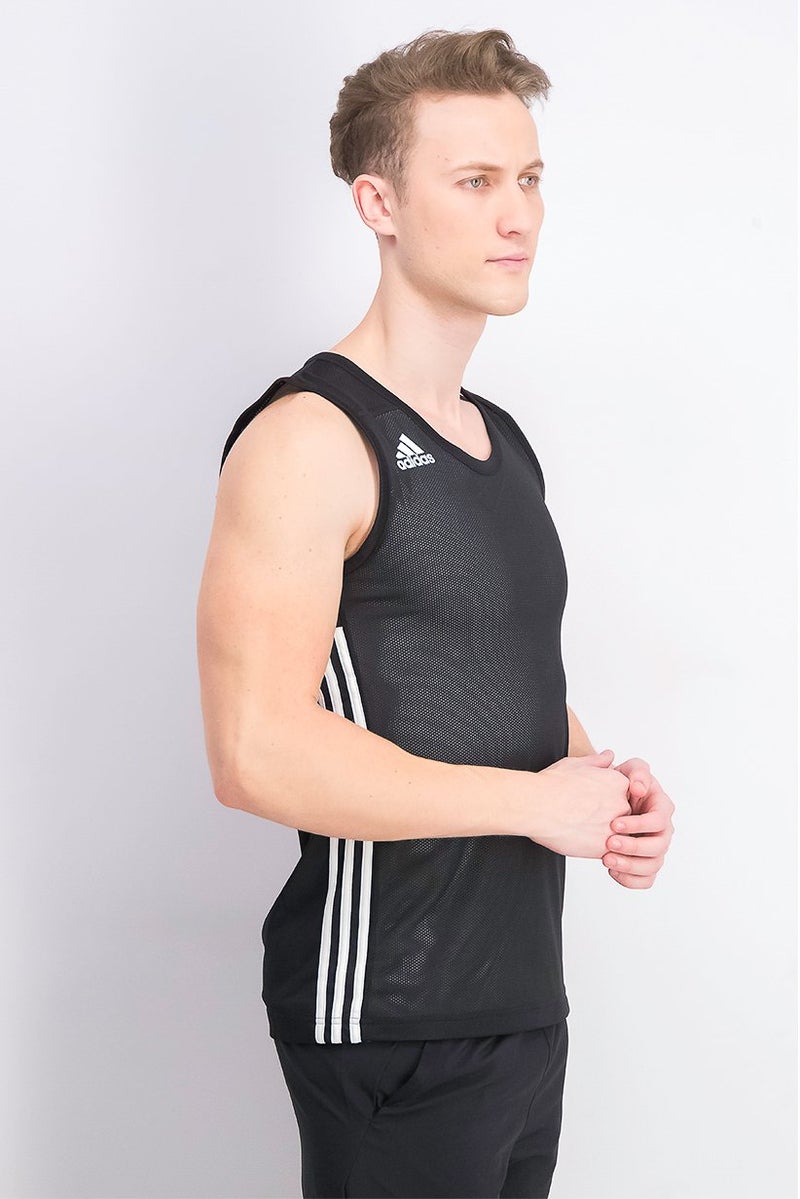 Adidas قميص رياضي بلا أكمام للرجال، أسود - Image 3