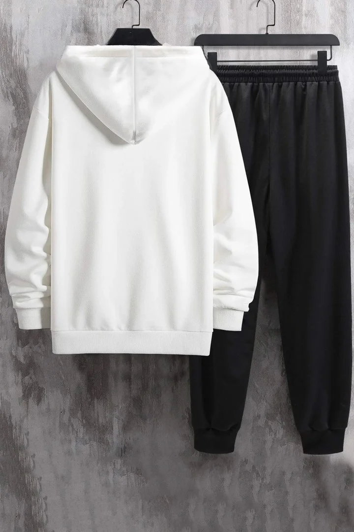 ONLYTRENDWEAR Unisex Nasa Printed Tracksuit Set S.m. White
