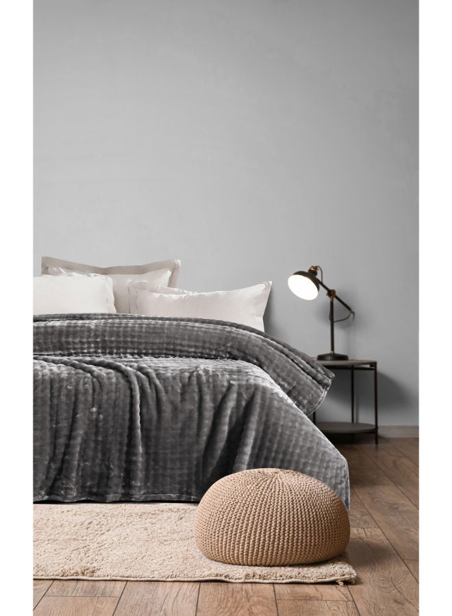 مورانو بطانية لوش - بطانية مكونة من طبقة واحدة - مقاس 220 × 240 سم - الوزن 2.000 كجم - 100% بوليستر - تصميم ثلاثي الأبعاد - Image 1