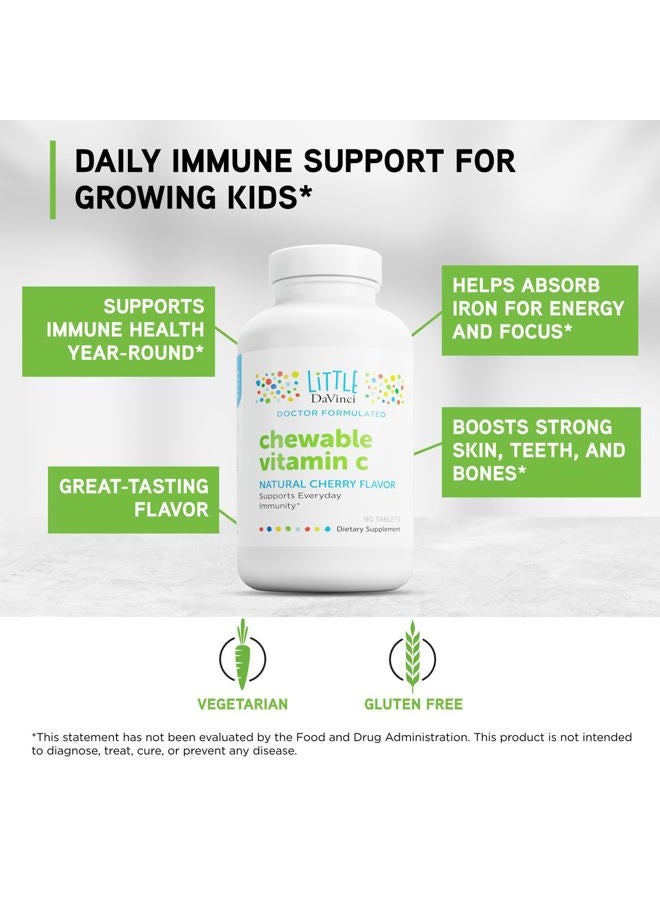 Davinci Little , Chewable Vitamin C, Natural Cherry, 90 Tablets - Image 3