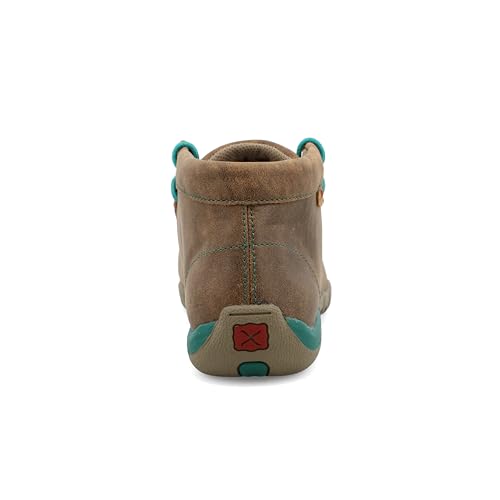 Twisted X Women's Work Chukka Driving Moc, Moc Toe Alloy Toe, Bomber & Turquoise, 7 M - Image 3