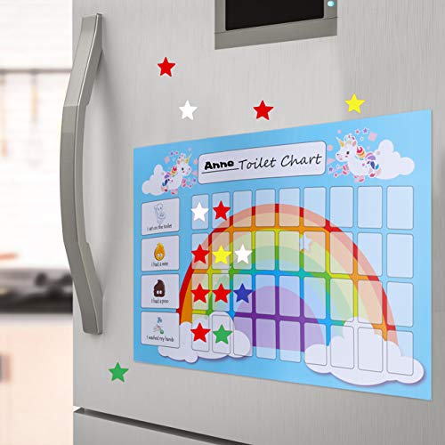GWHOLE 2 Pack of Unicorn Potty Training & Toilet Training Reward Chart with 270 Star Stickers for Toddlers, Boys, Girls - Image 4