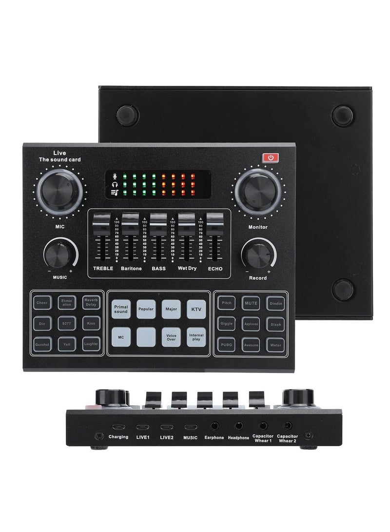 V9 Live Broadcast Sound Ca External Stereo Audio Mixer for Streaming & Gaming - Image 4
