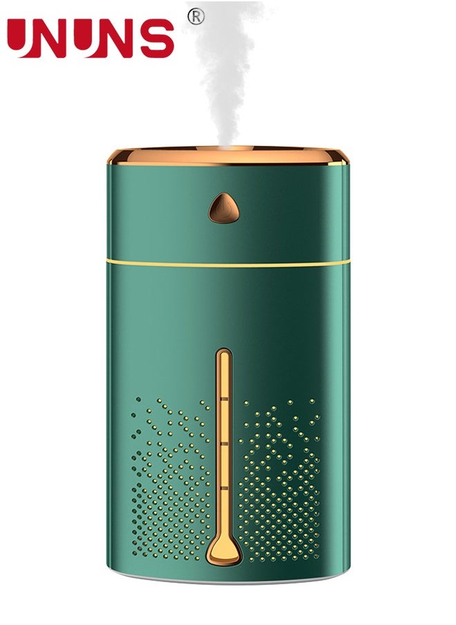 UNUNS - Cool Mist Humidifier,1L Small Humidifiers With Color Night Lights,USB Humidifier,Car Air Humidifier,Auto Shut-Off Air Vaporizer,3 Modes,Quiet Diffusers Humidifiers For Bedroom Sleeping,Green - Image 1
