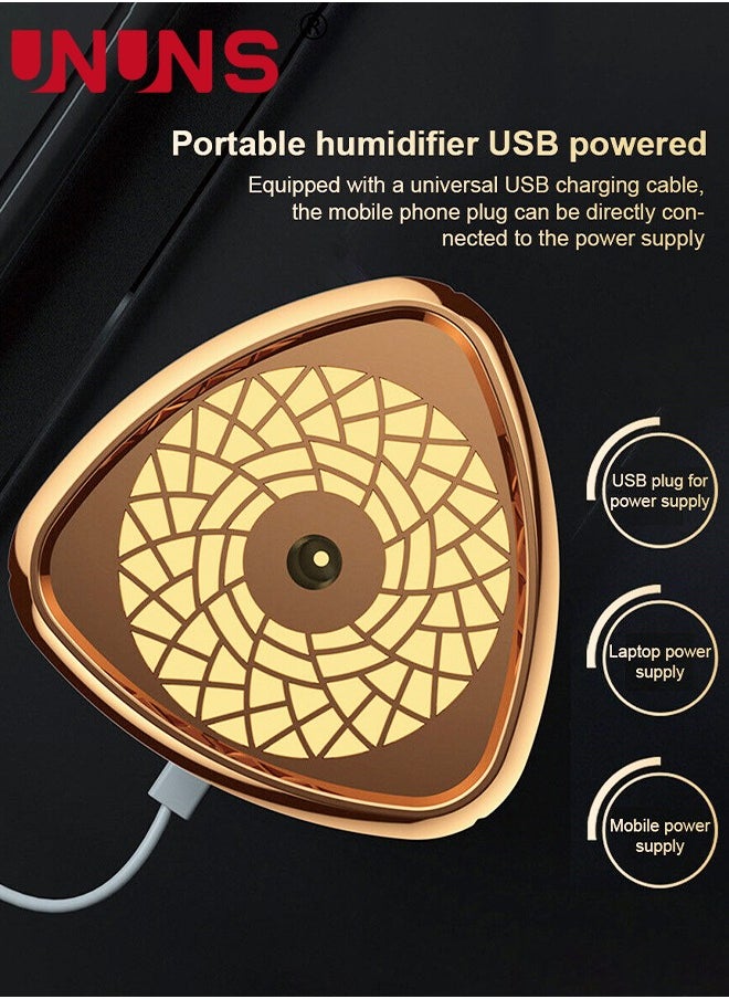 UNUNS - Cool Mist Humidifier,1L Small Humidifiers With Color Night Lights,USB Humidifier,Car Air Humidifier,Auto Shut-Off Air Vaporizer,3 Modes,Quiet Diffusers Humidifiers For Bedroom Sleeping,Green - Image 1