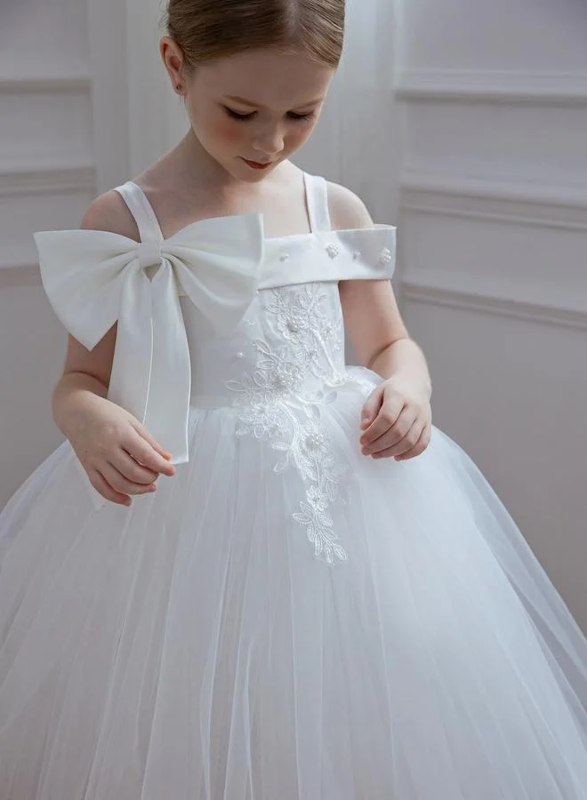 تايك تو White Tulle Party Dress