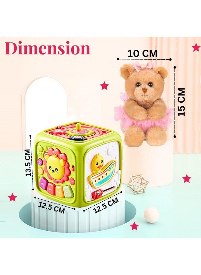 Fizzy Fun 5 In 1 Activity Toys For 1 Year Old Boy - Animal Voices, Instrument Sounds, Drum Box With Lights, Musical Toys For Kids 1 Years & Toddlers Toys | 3 Aa Batteries Incl, Yellow - Image 3