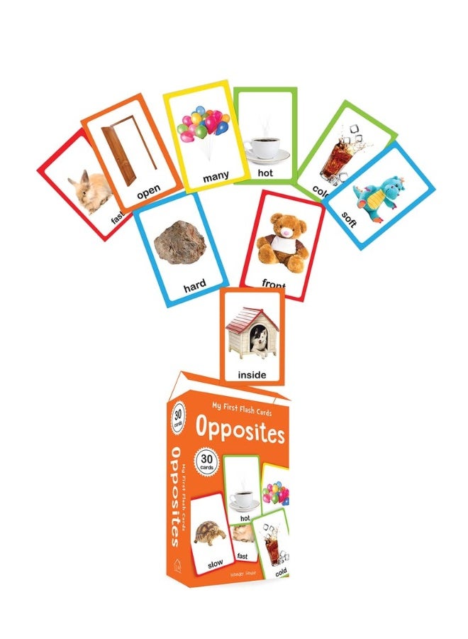 My First Flash Cards Opposites : 30 Early Learning Flash Cards For Kids  - Image 3