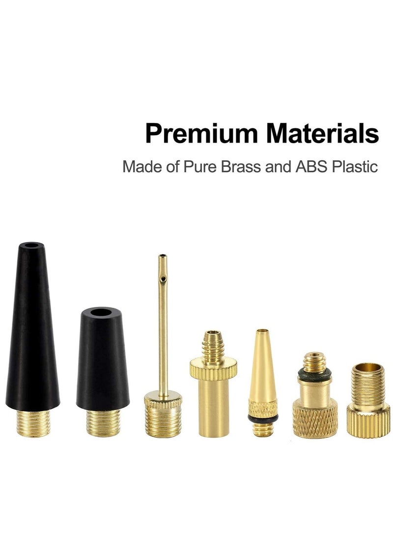 KASTWAVE Bicycle Valve Adaptor, 16 Pcs Brass Bike Pump Adapters, Ball Pump Needle, Air Nozzle Pump Adapter Kit, Toys Nozzle Inflator Adapter, Air Pump Accessories for Standard Pump  - Image 3