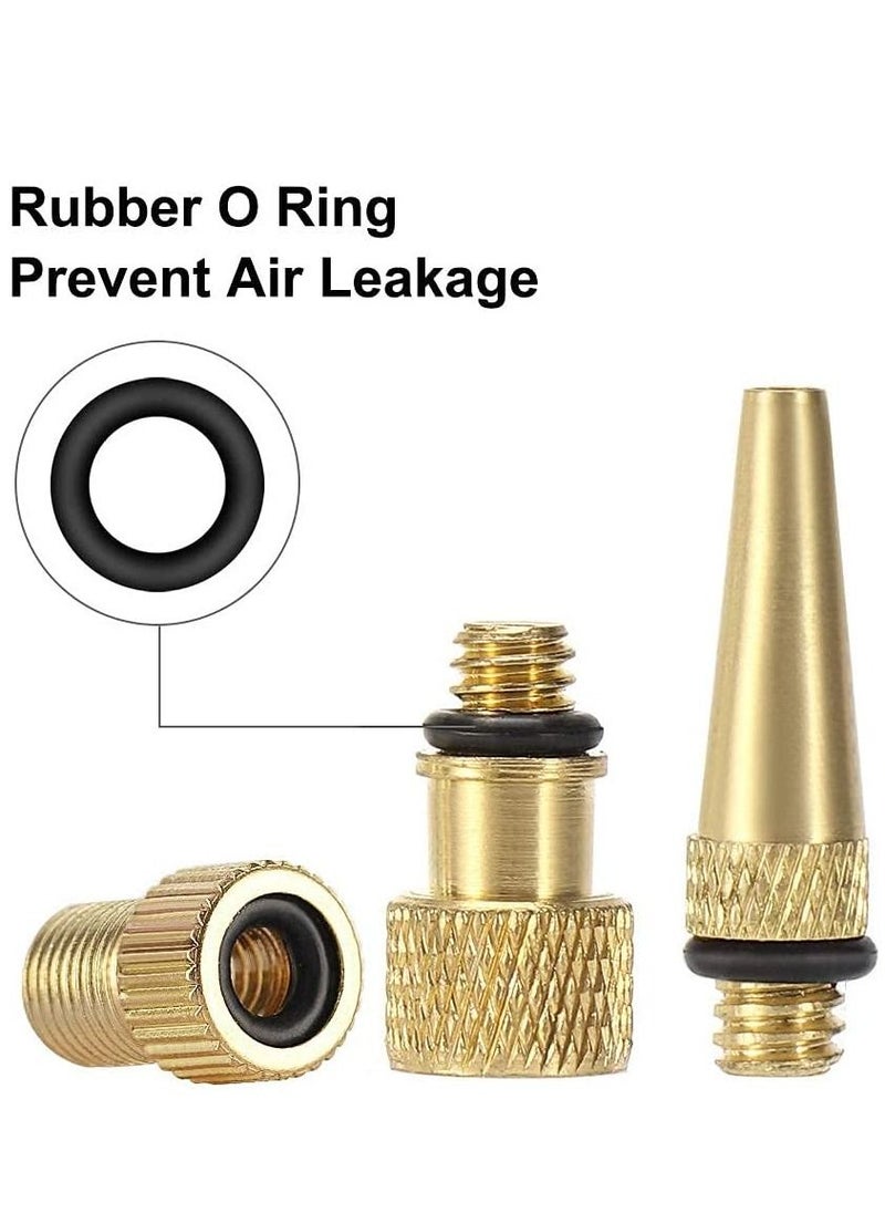 KASTWAVE Bicycle Valve Adaptor, 16 Pcs Brass Bike Pump Adapters, Ball Pump Needle, Air Nozzle Pump Adapter Kit, Toys Nozzle Inflator Adapter, Air Pump Accessories for Standard Pump  - Image 4