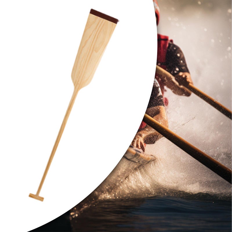 Wooden Canoe Paddle Boat Paddle Unfinished Ergonomic Grip Sturdy Rowing Oars Wood Decor for Outdoor Boat Accessories Kayaking - Image 4