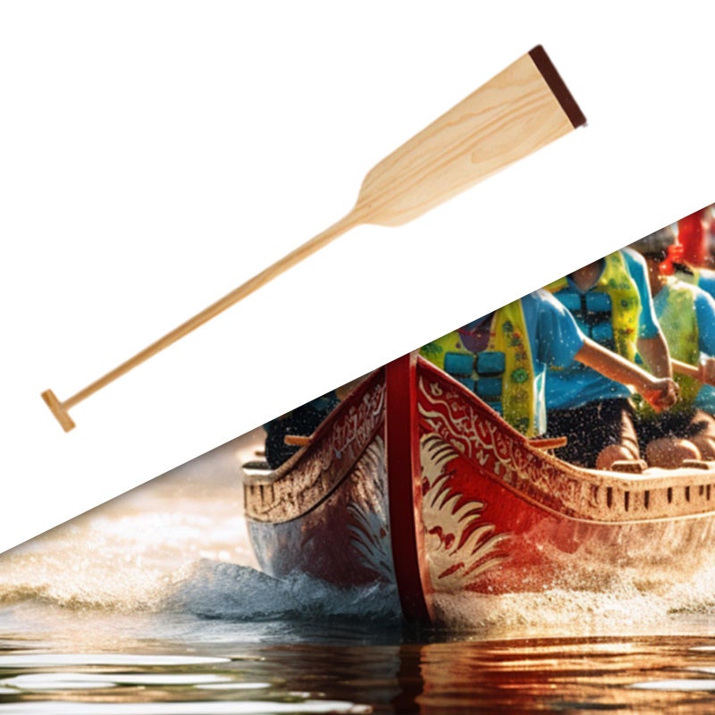 Wooden Canoe Paddle Boat Paddle Unfinished Ergonomic Grip Sturdy Rowing Oars Wood Decor for Outdoor Boat Accessories Kayaking - Image 5