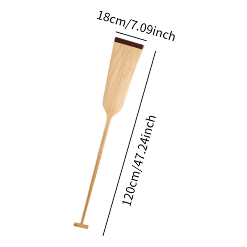 Wooden Canoe Paddle Boat Paddle Unfinished Ergonomic Grip Sturdy Rowing Oars Wood Decor for Outdoor Boat Accessories Kayaking - Image 3