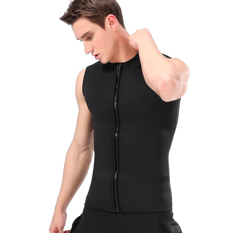 Slinx 3mm Neoprene Wetsuit Vest: 3mm Premium Neoprene Fabric - Thermal Suede Lining Thermal Wetsuit Top for Water Sports, Diving - Image 4
