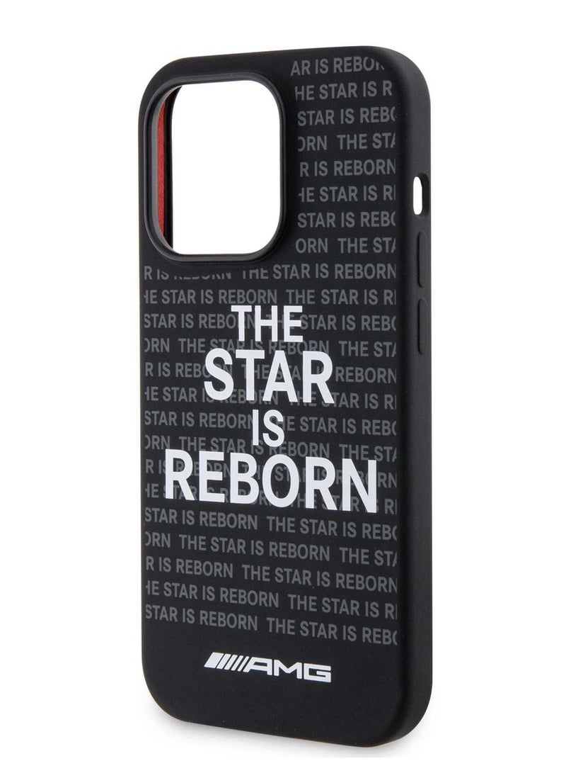 AMG Silicone Case with the "The Star Is Reborn" Logo for iPhone 15 Pro -Black - Image 1