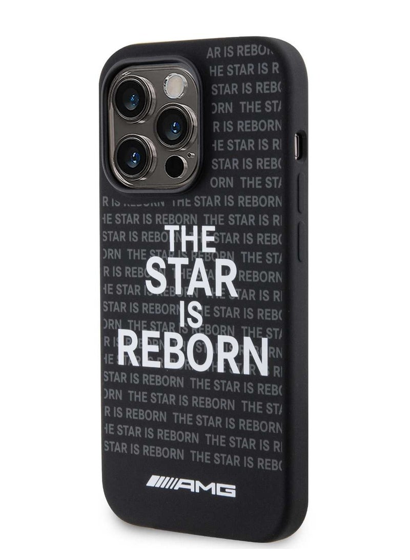 AMG Silicone Case with the "The Star Is Reborn" Logo for iPhone 15 Pro -Black - Image 2