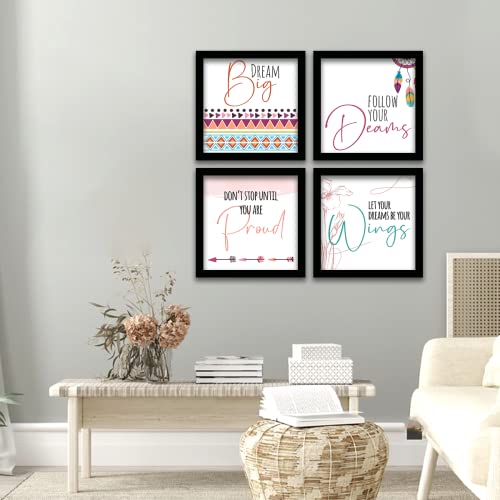 HEVEA Motivational Quote Poster with Frame for Home and Office Wall Decor - Framed Posters for Room Bedroom Living Room/Wall Paintings Hangings Framed (11x14 inch, Framed -Set of 4 - Image 4