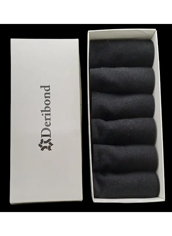 ديريبوند 6 Pieces Ankle Socks Women Cotton Black