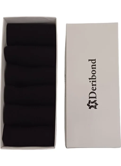 ديريبوند 6 Pieces Ankle Socks Women Cotton Black