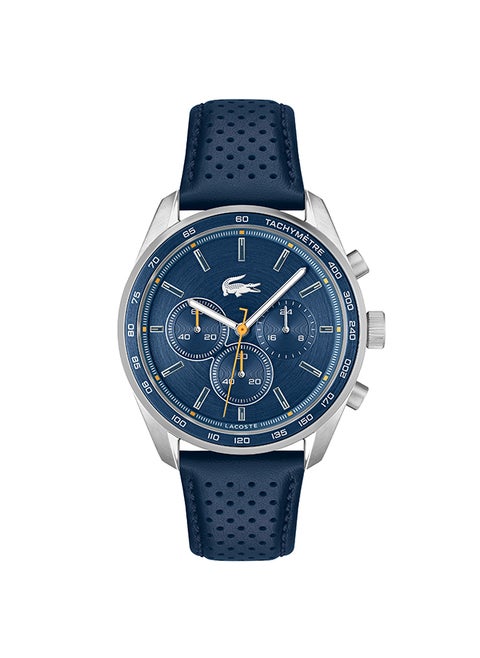 Men's Chronograph Round Shape Leather Wrist Watch 2011344 - 42 Mm