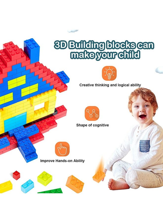 FunBlast DIY Building Blocks for Kids, Brick Block Games for Kids Learning Toys for Kids - 85+ Pcs (Multicolor) - Image 2