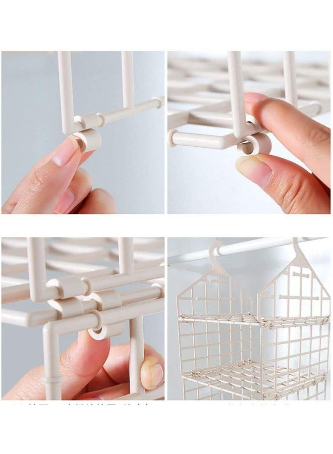Hanging Storage, wardrobe Storage Organizer, PP Material Foldablewardrobe Closet Organiser, White (3 Shelves) - Image 5