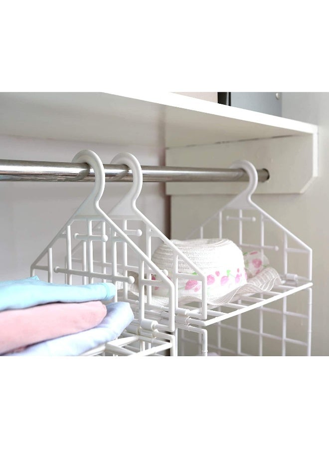 Hanging Storage, wardrobe Storage Organizer, PP Material Foldablewardrobe Closet Organiser, White (3 Shelves) - Image 4